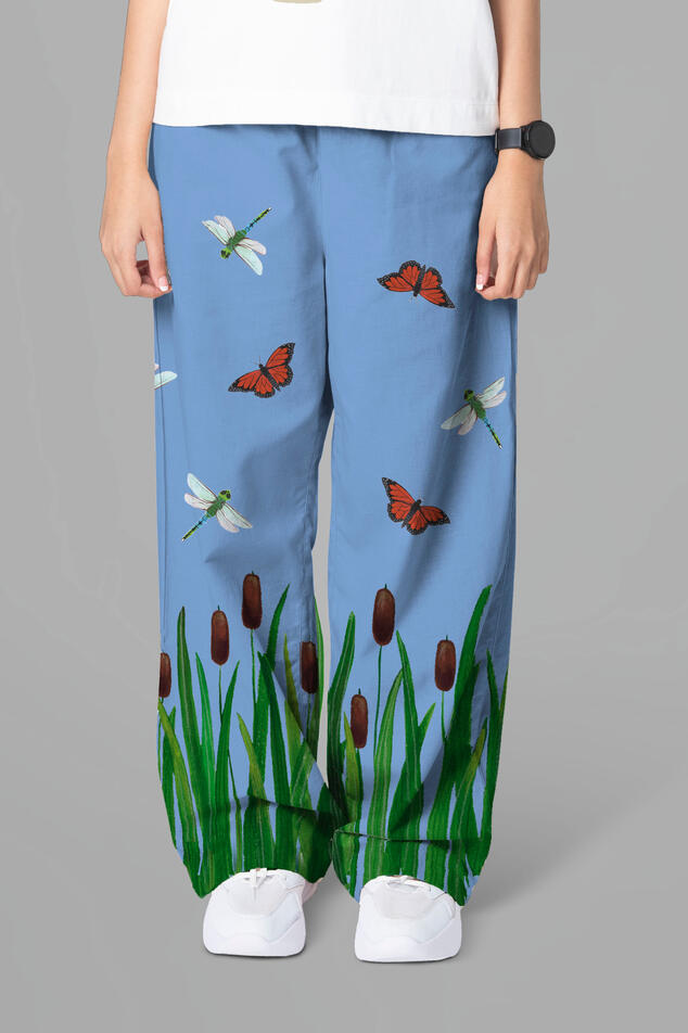 Grasslands Pants Mockup (Gouache, Digital)